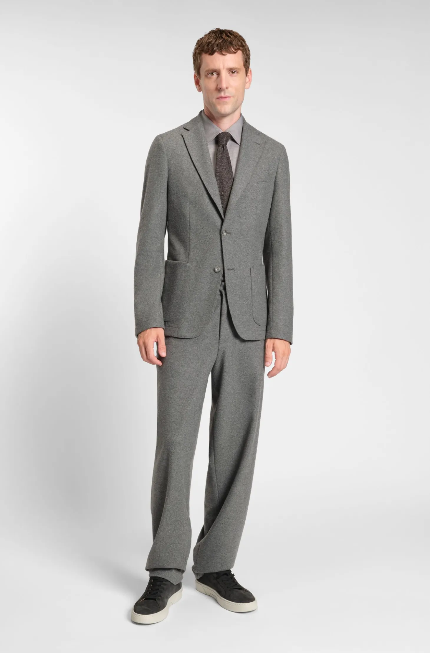 Kariertes Slim-Fit Hemd aus funktionalem Stretch-Flanell mit gebürstetem Finish