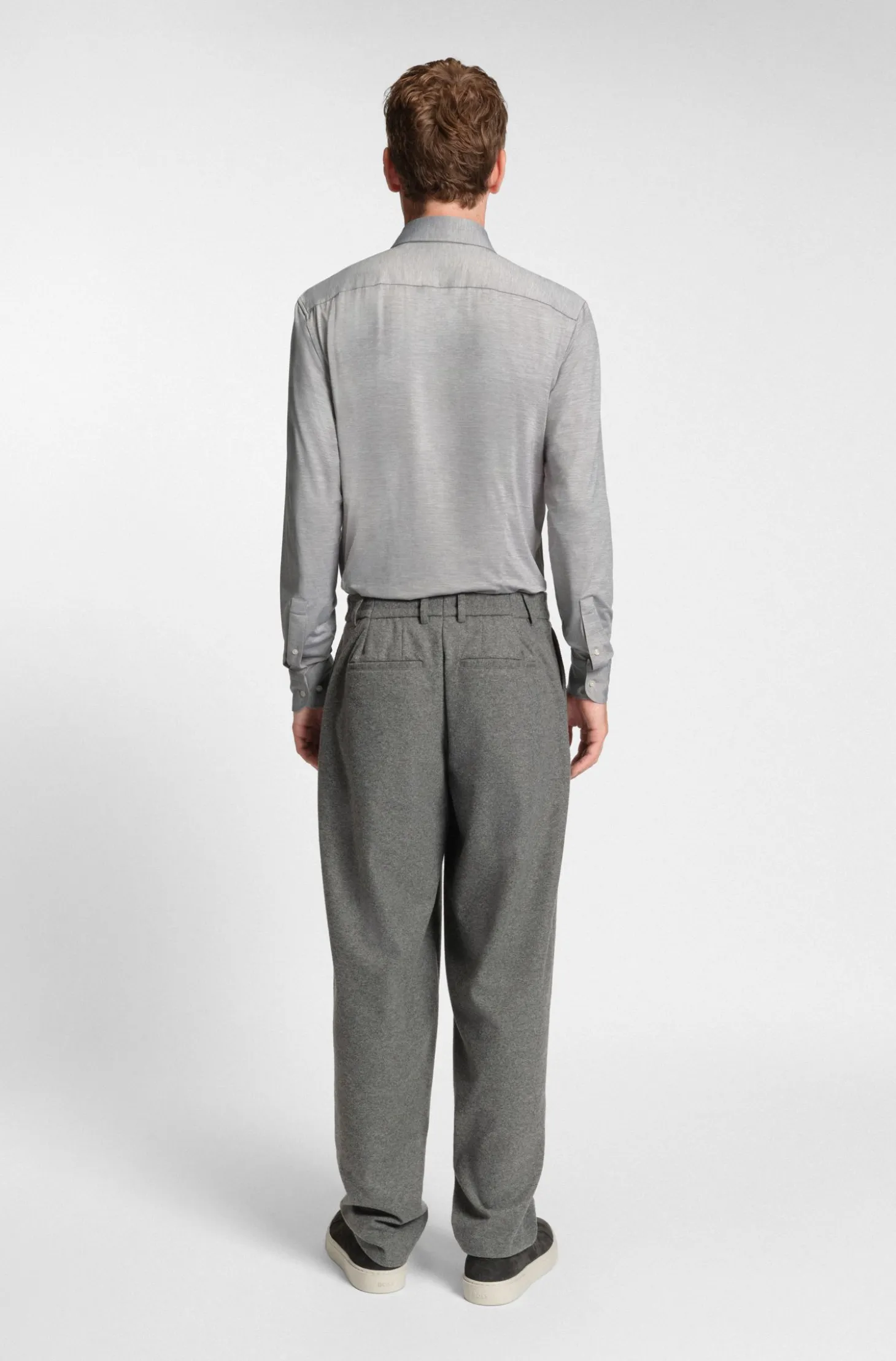 Kariertes Slim-Fit Hemd aus funktionalem Stretch-Flanell mit gebürstetem Finish