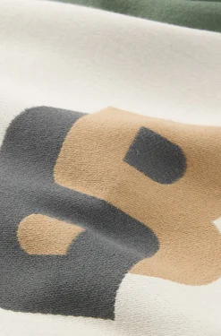 Kissenhülle aus Jacquard mit Peitschenstich-Nähten