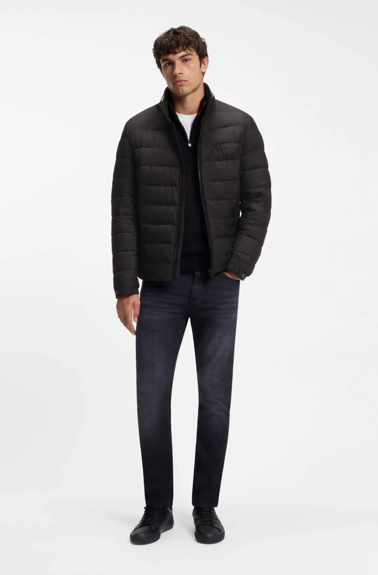 Klassische wattierte Jacke mit Reißverschluss