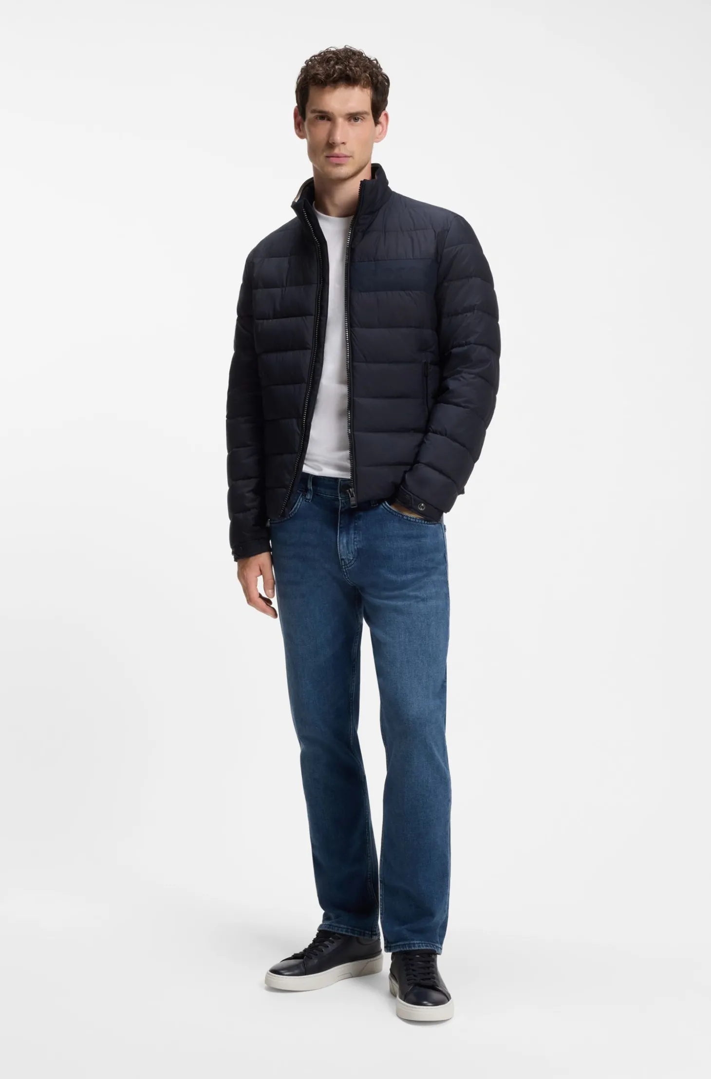 Klassische wattierte Jacke mit Reißverschluss