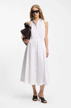 Kleid aus Baumwoll-Popeline mit Tunnelzugbund