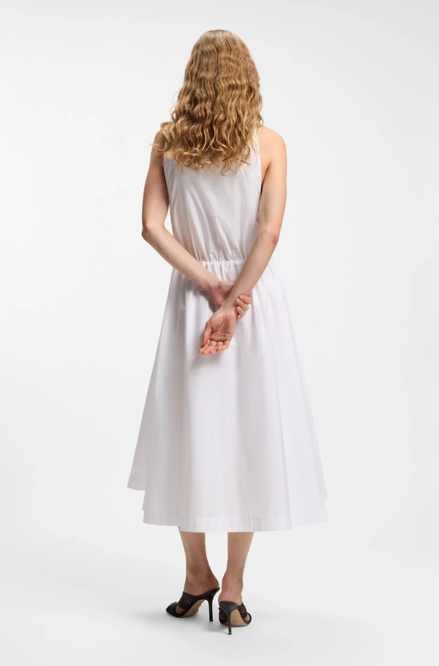 Kleid aus Baumwoll-Popeline mit Tunnelzugbund