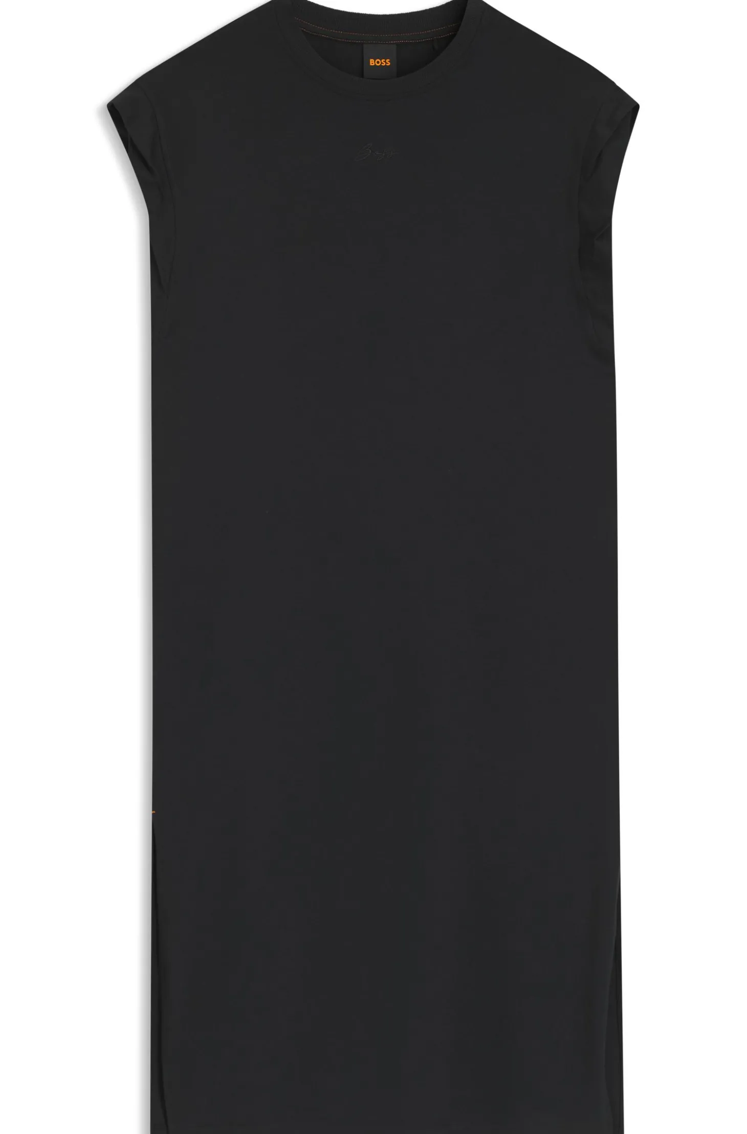 Kleid aus Jersey mit Cap-Ärmeln und Logo-Detail