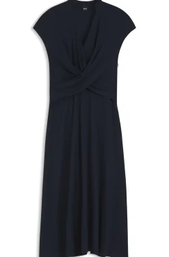 Kleid aus Stretch-Gewebe in Wickeloptik