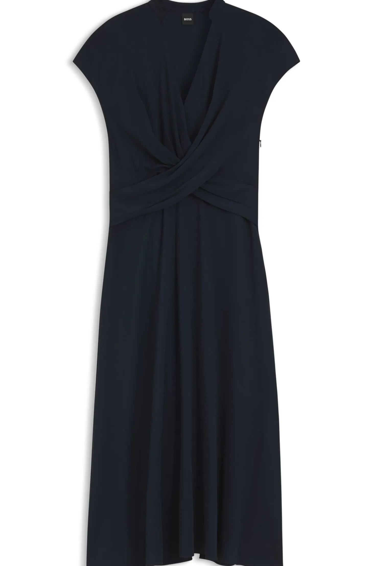 Kleid aus Stretch-Gewebe in Wickeloptik