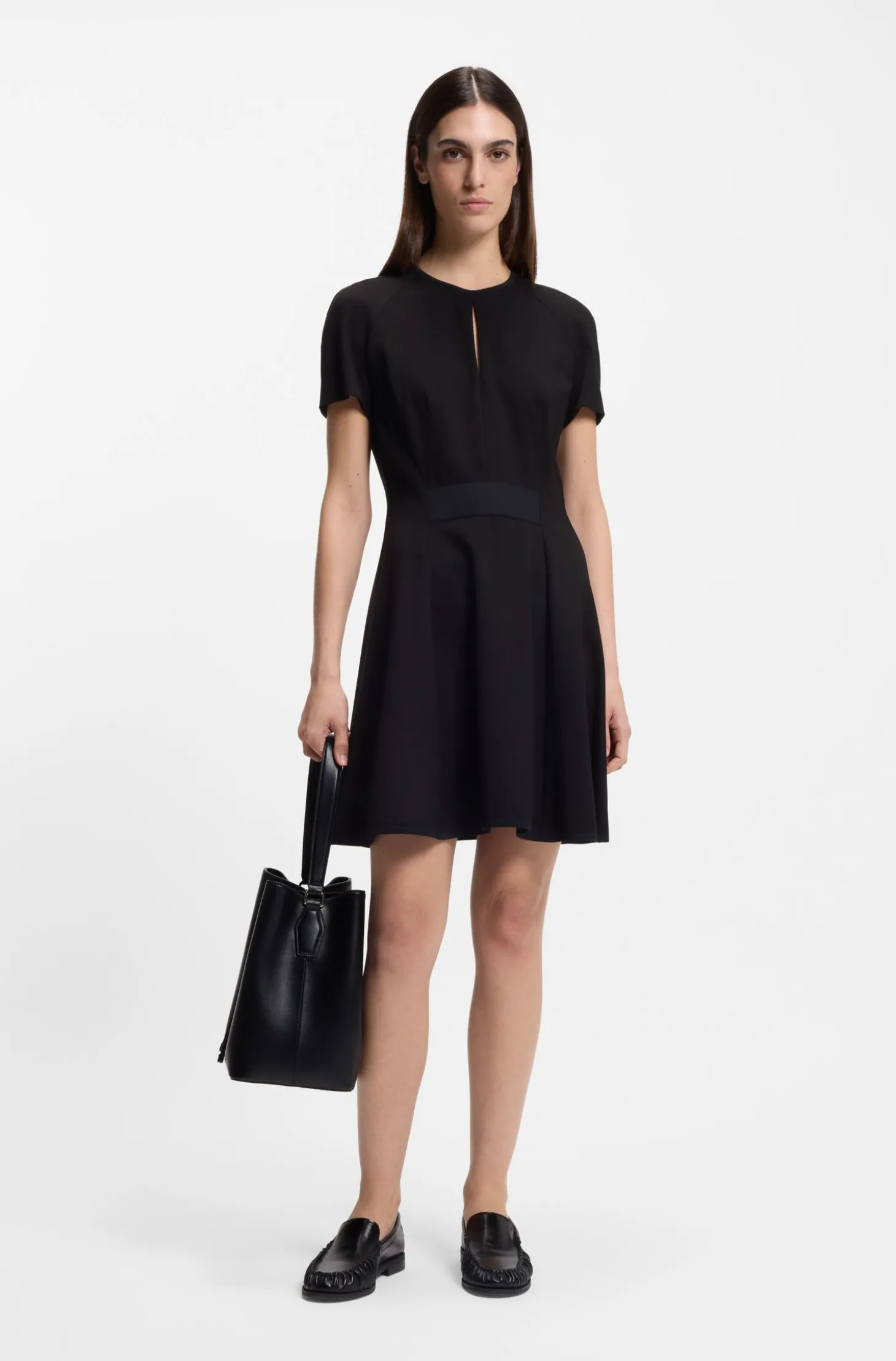 Kleid aus Stretch-Jersey mit Schlüsselloch-Ausschnitt