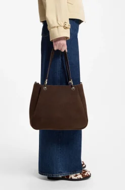 Kleine Tote Bag mit goldfarbenen Metalldetails