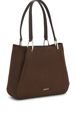Kleine Tote Bag mit goldfarbenen Metalldetails
