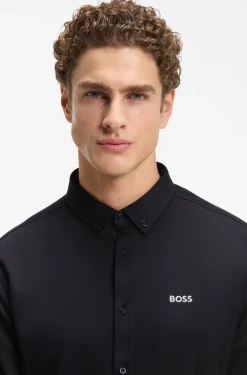 Knitterfreies Hemd aus Baumwoll-Jersey mit natürlichem Stretch
