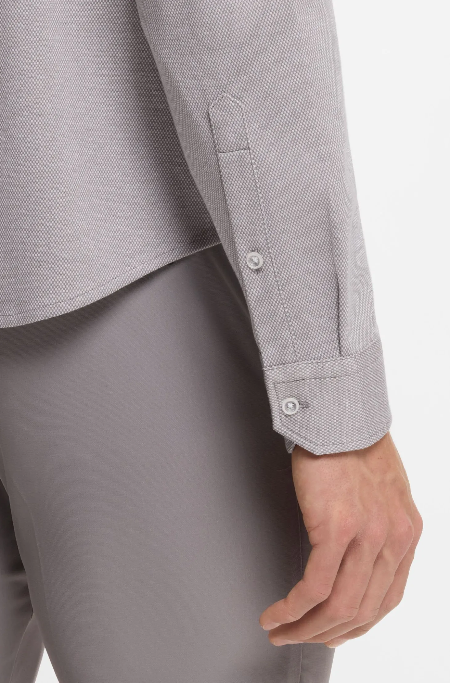 Knitterfreies Hemd aus Baumwoll-Jersey mit natürlichem Stretch