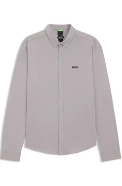 Knitterfreies Hemd aus Baumwoll-Jersey mit natürlichem Stretch