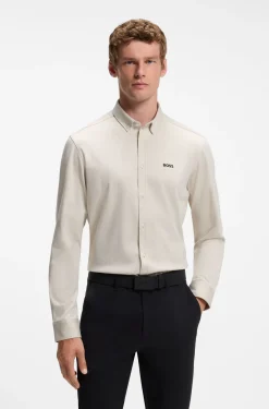 Knitterfreies Hemd aus Baumwoll-Jersey mit natürlichem Stretch