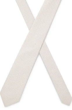 Krawatte aus in Italien gefertigtem Seiden-Jacquard mit diagonalen Streifen