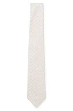 Krawatte aus in Italien gefertigtem Seiden-Jacquard mit diagonalen Streifen