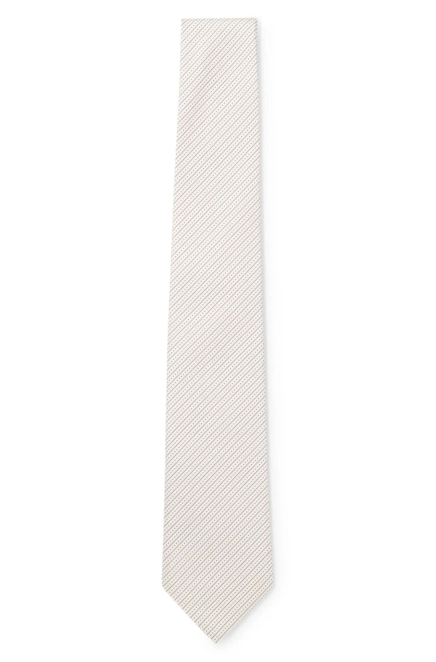 Krawatte aus in Italien gefertigtem Seiden-Jacquard mit diagonalen Streifen