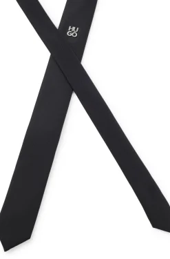 Krawatte aus Jacquard mit metallenem Stack-Logo-Akzent