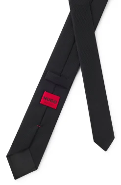 Krawatte aus Jacquard mit metallenem Stack-Logo-Akzent