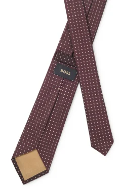 Krawatte aus Seiden-Jacquard mit feinem Muster