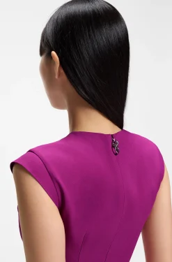 Kreppkleid mit drapiertem Detail