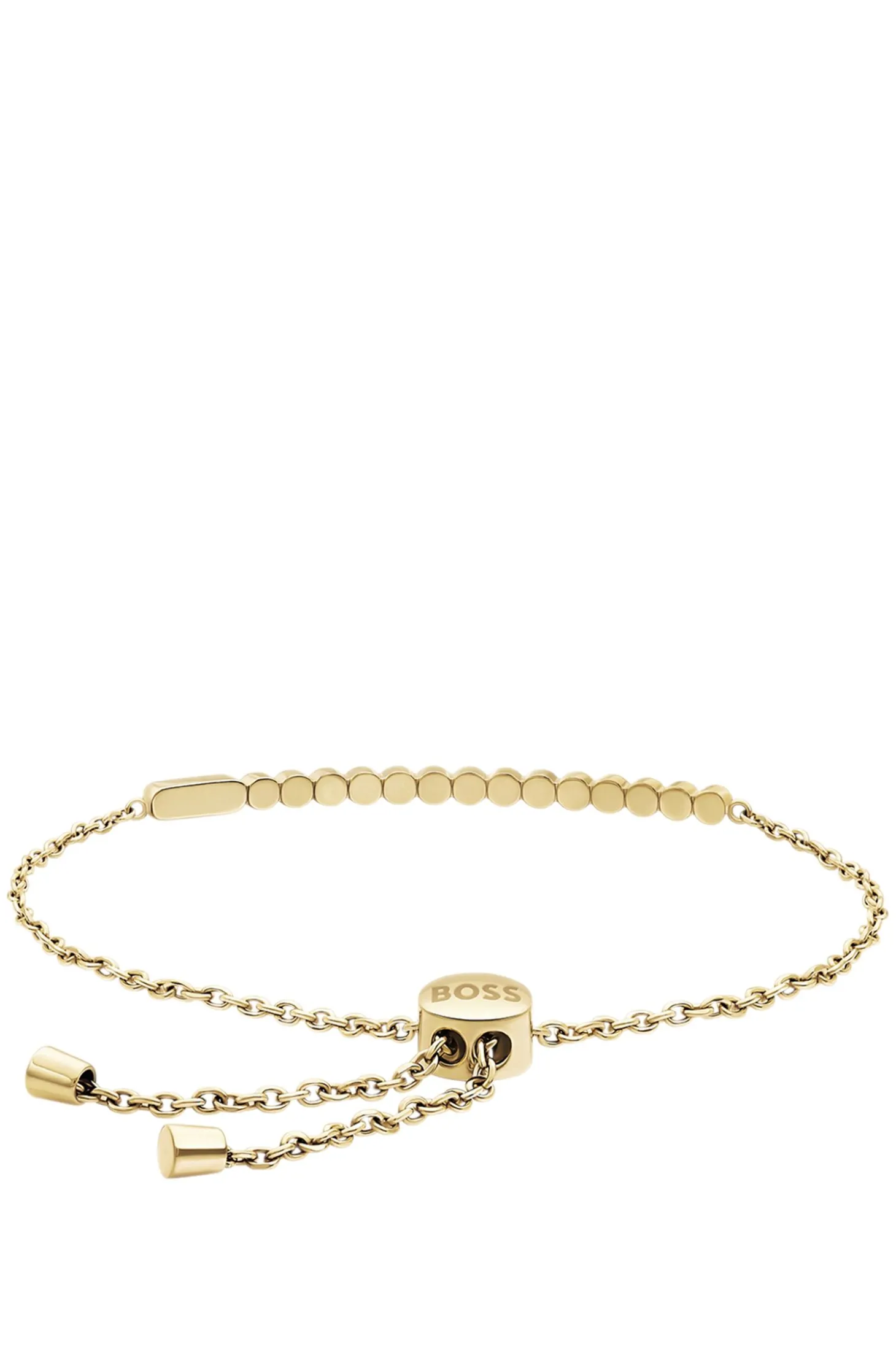 Kristallbesetztes Armband in hellem Gelbgold-Ton