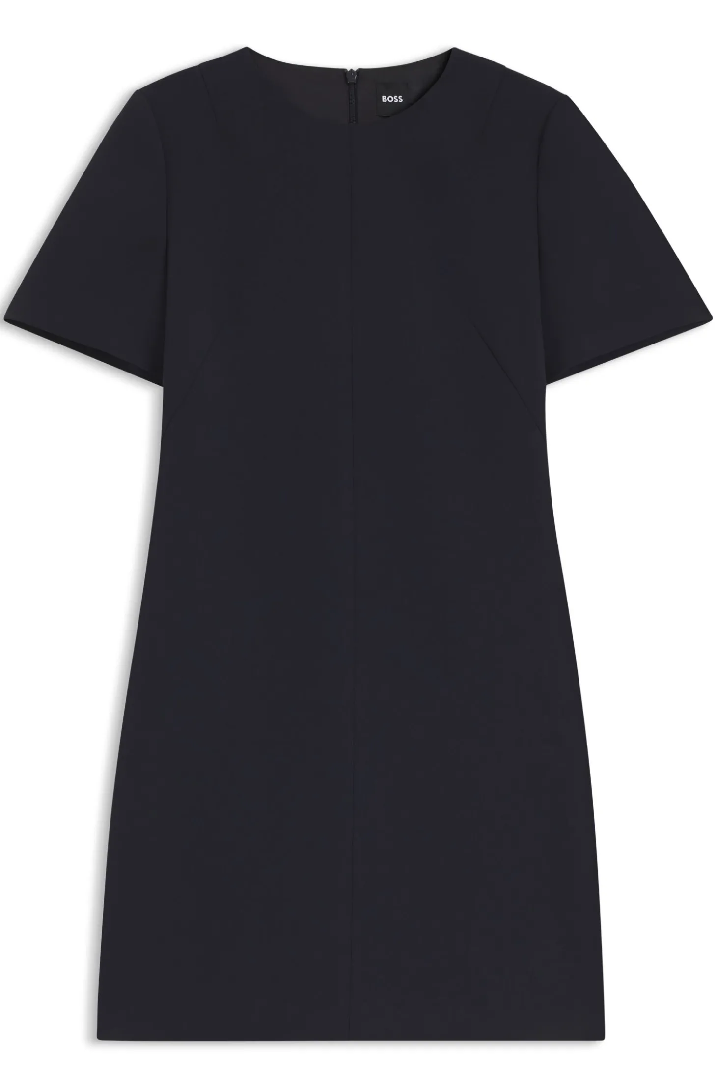 Kurzarm-Kleid aus japanischem Krepp