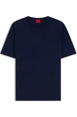 Kurzarm-Pullover aus Woll-Mix mit Stack-Logo-Stickerei