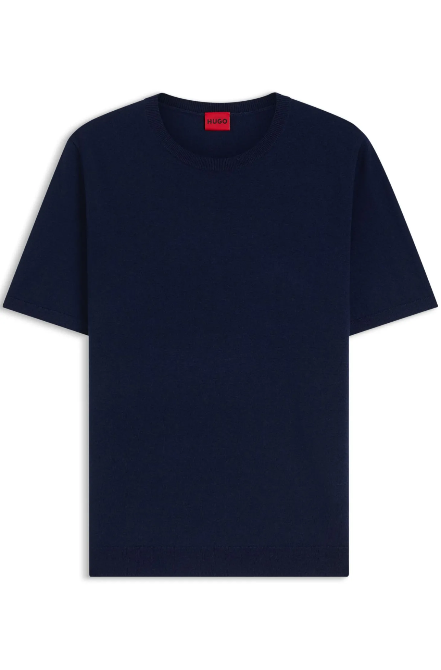 Kurzarm-Pullover aus Woll-Mix mit Stack-Logo-Stickerei