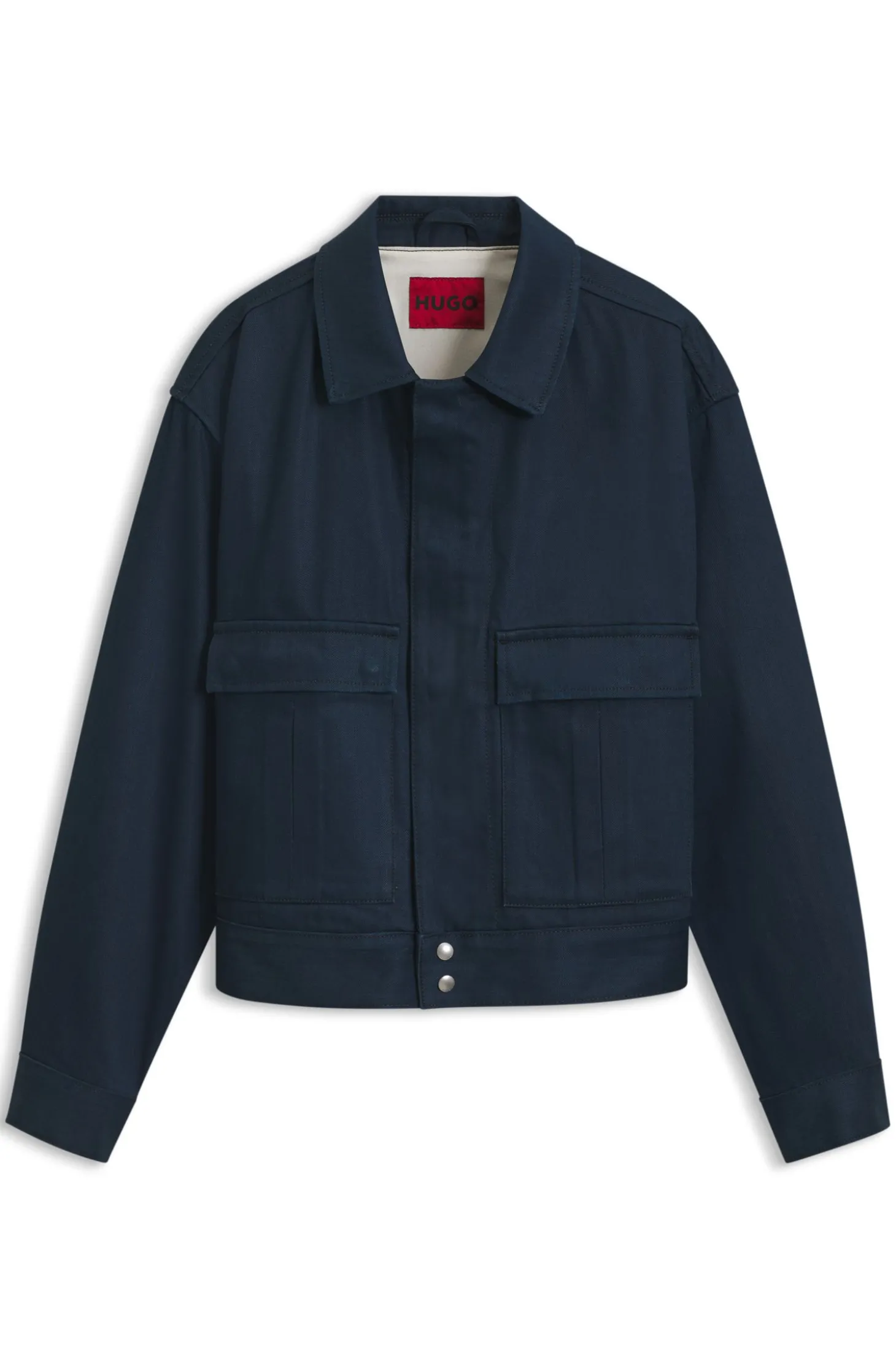 Kurze Relaxed-Fit Baumwolljacke aus Denim