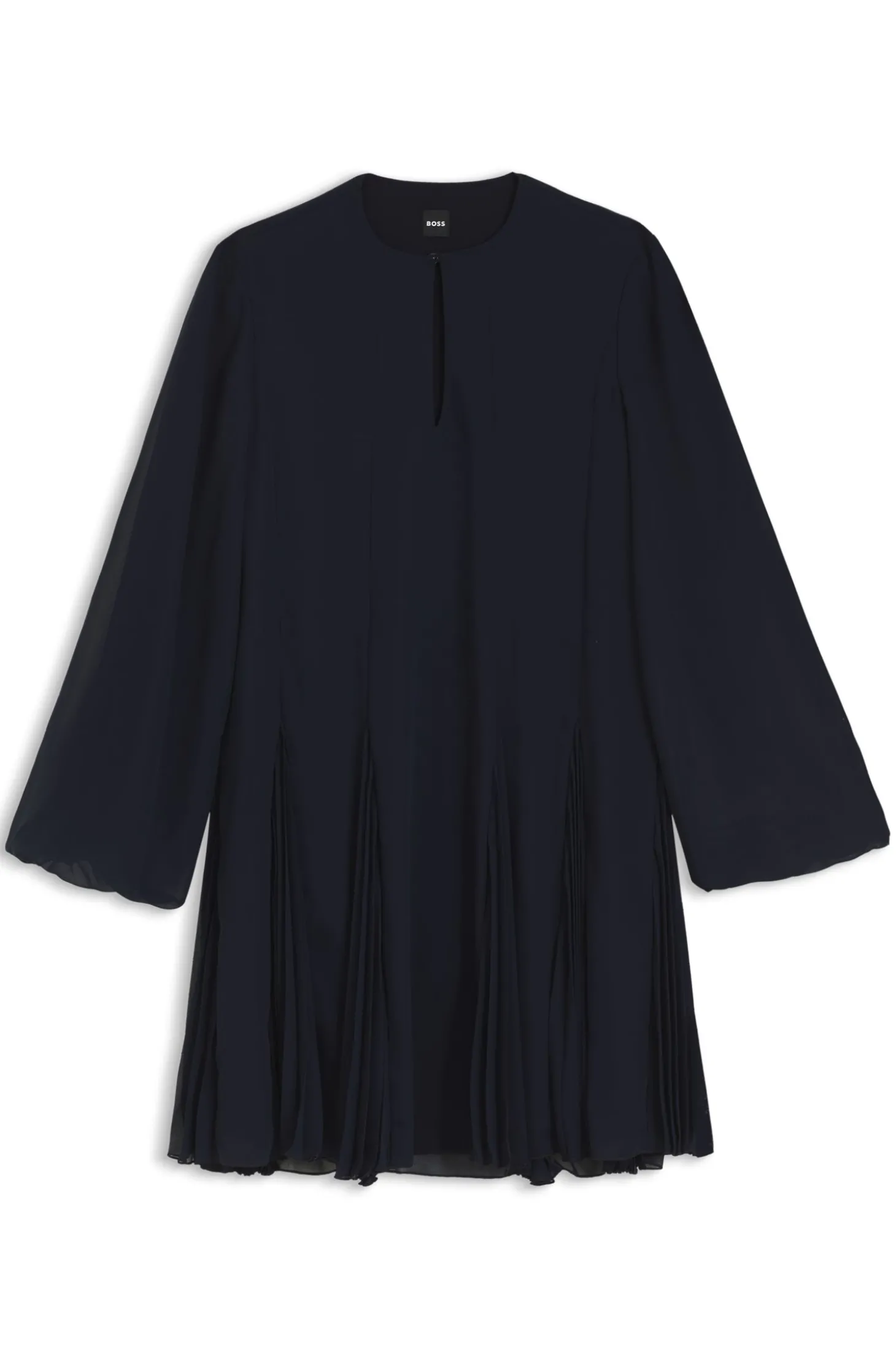 Kurzes Kleid mit Plissee-Einsätzen