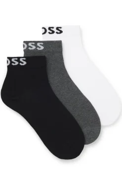 Kurze Socken mit Logos im Dreierpack