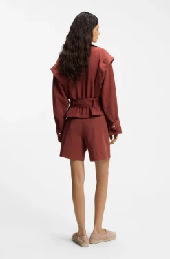 Kurze Trenchjacke mit Gürtel