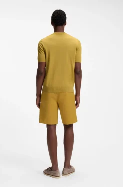 Kurzärmliges Strick-T-Shirt aus Merinowolle