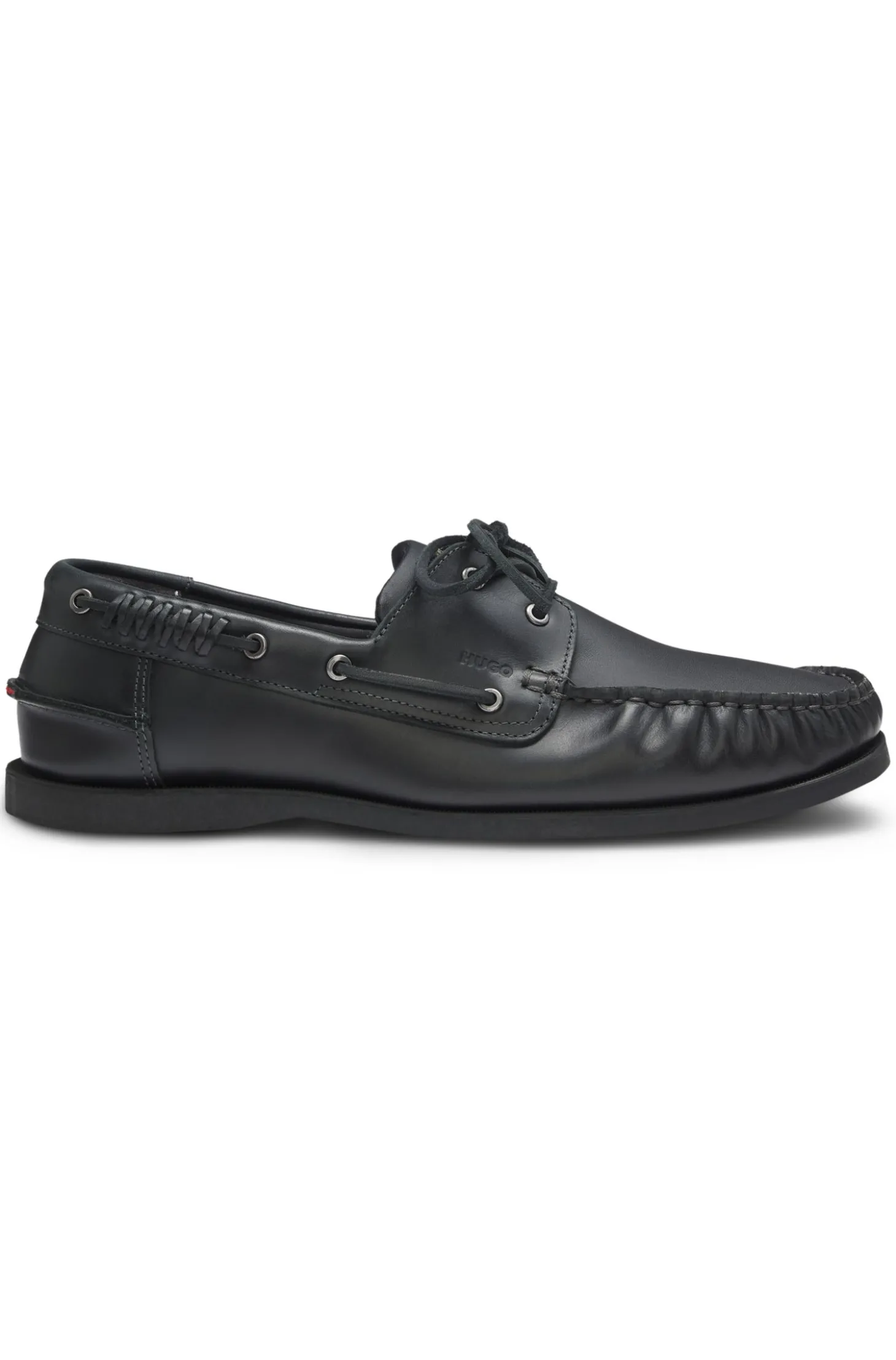 Leder-Bootsschuhe mit Schnürdetail