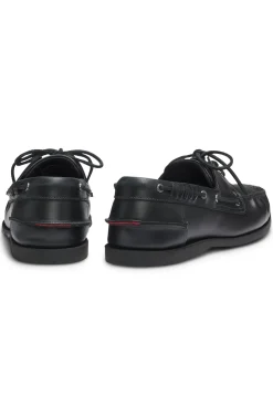 Leder-Bootsschuhe mit Schnürdetail