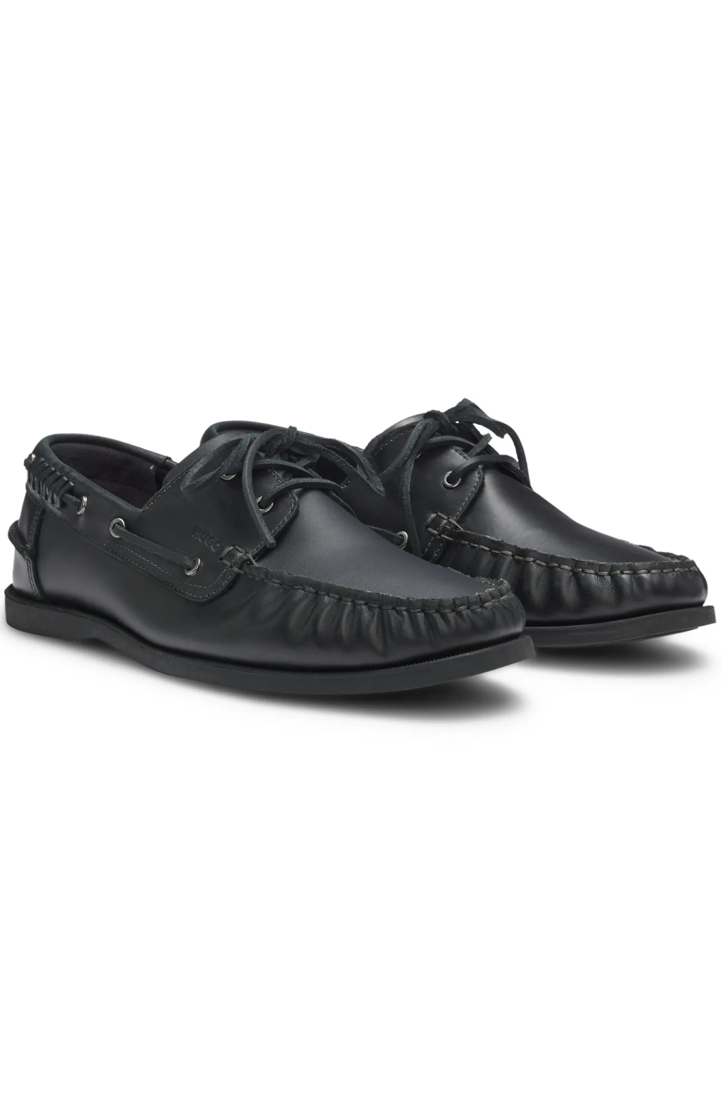 Leder-Bootsschuhe mit Schnürdetail