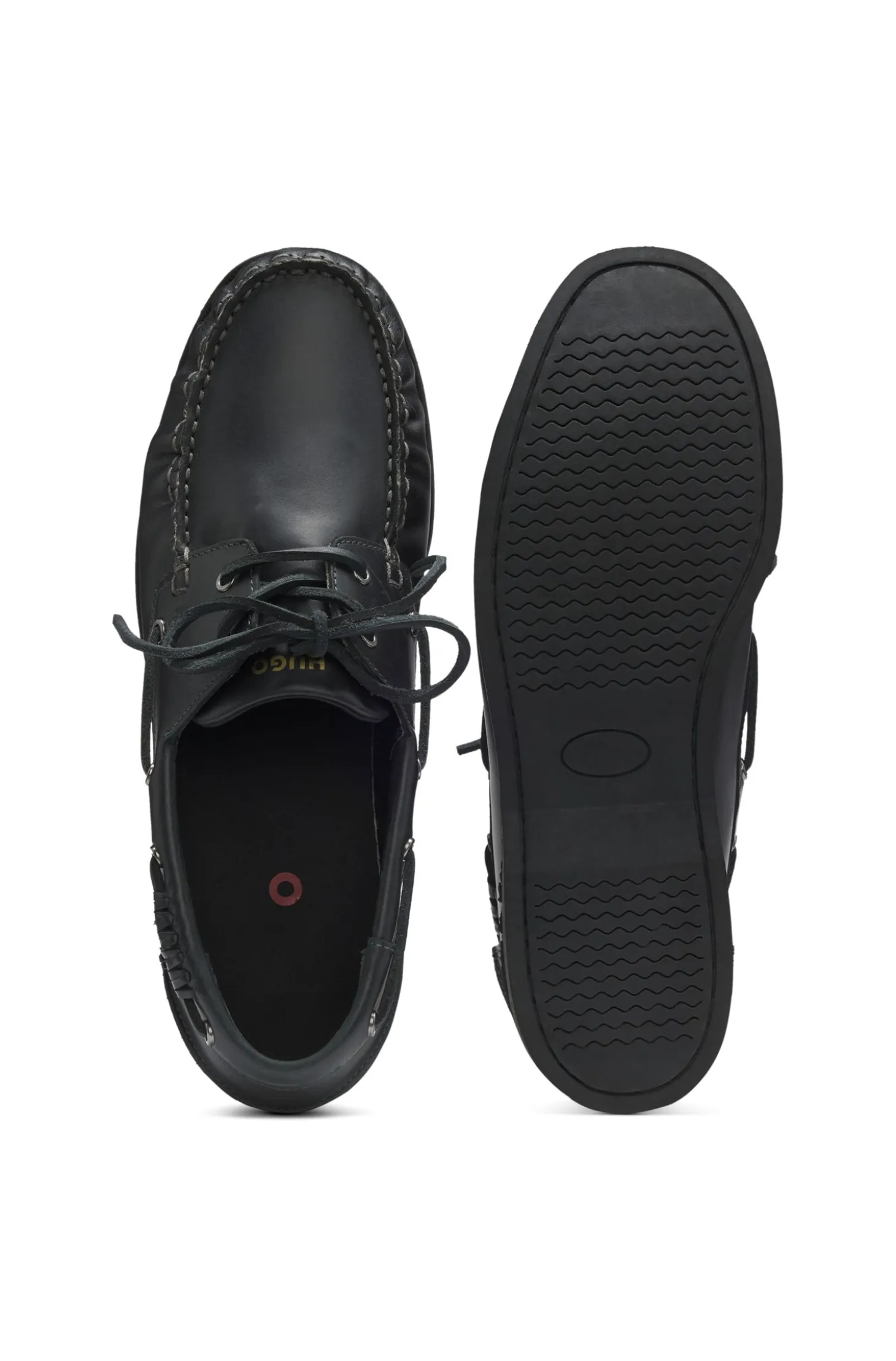 Leder-Bootsschuhe mit Schnürdetail