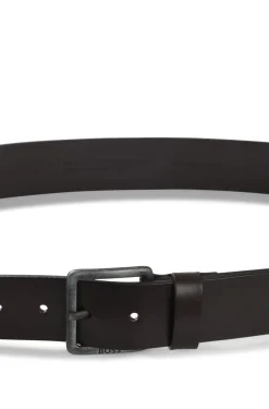Ledergürtel mit Logo-Schließe
