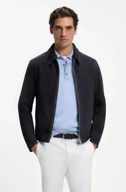 Lederjacke aus Veloursleder mit Reißverschluss