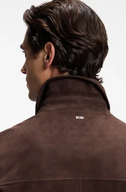 Lederjacke aus Veloursleder mit Reißverschluss