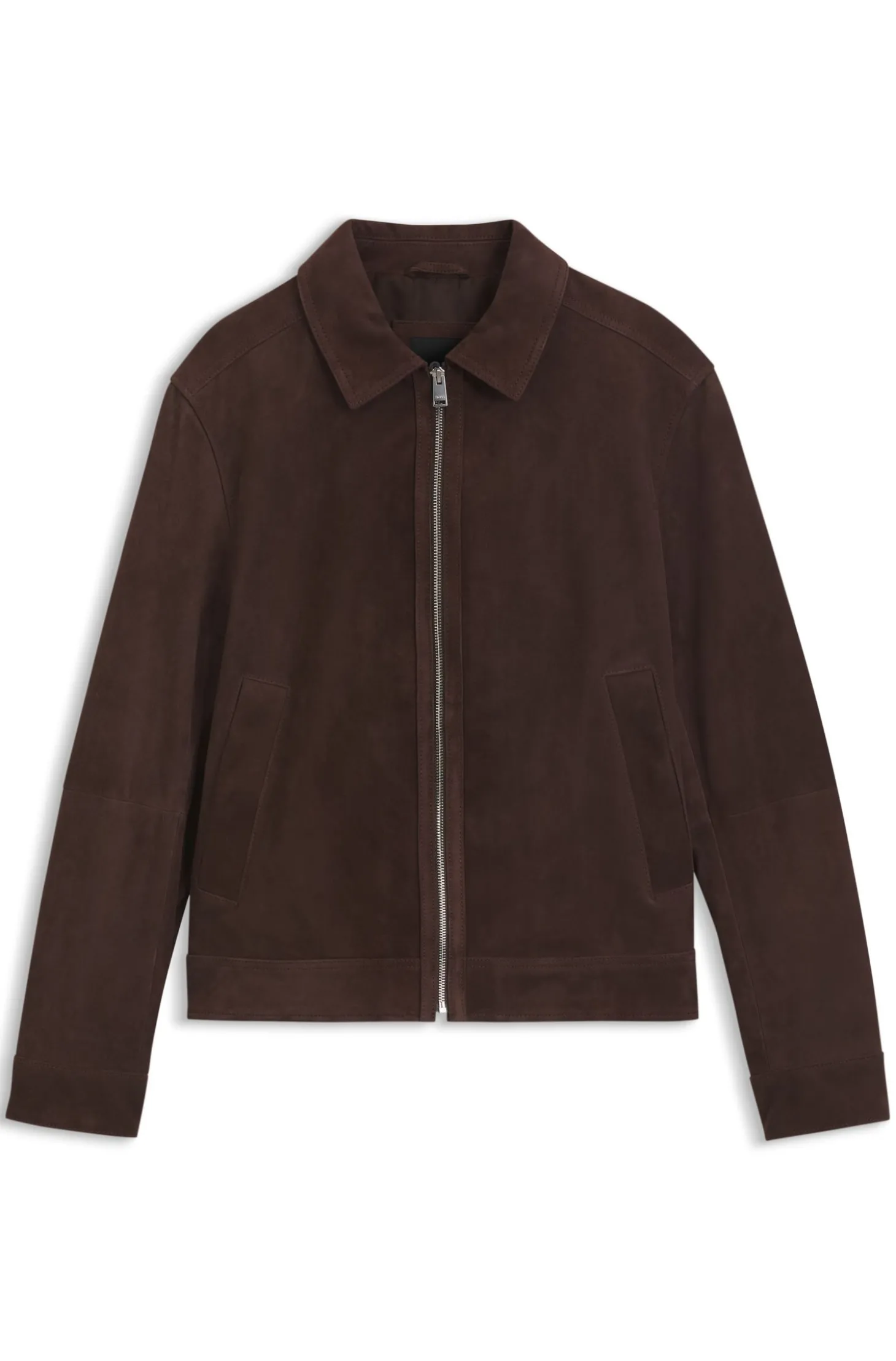 Lederjacke aus Veloursleder mit Reißverschluss