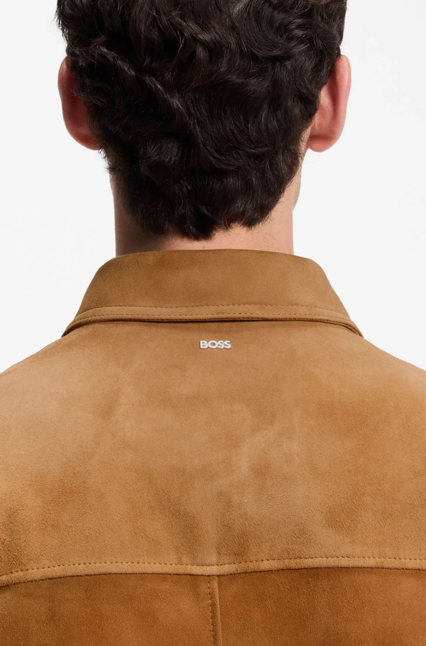 Lederjacke aus Veloursleder mit Reißverschluss