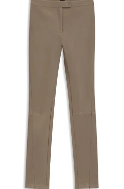 Lederleggings mit Logo-Hakenverschluss