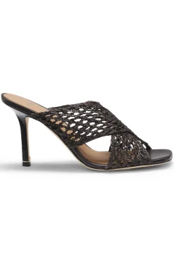 Ledersandalen mit geflochtenem Obermaterial