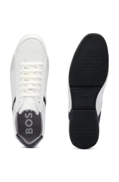 Ledersneakers mit geruchsneutralisierendem Innenfutter