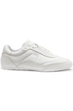 Ledersneakers mit Logo-Detail