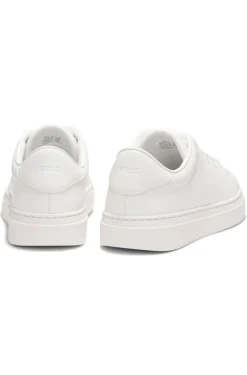 Ledersneakers mit Logo-Prägung