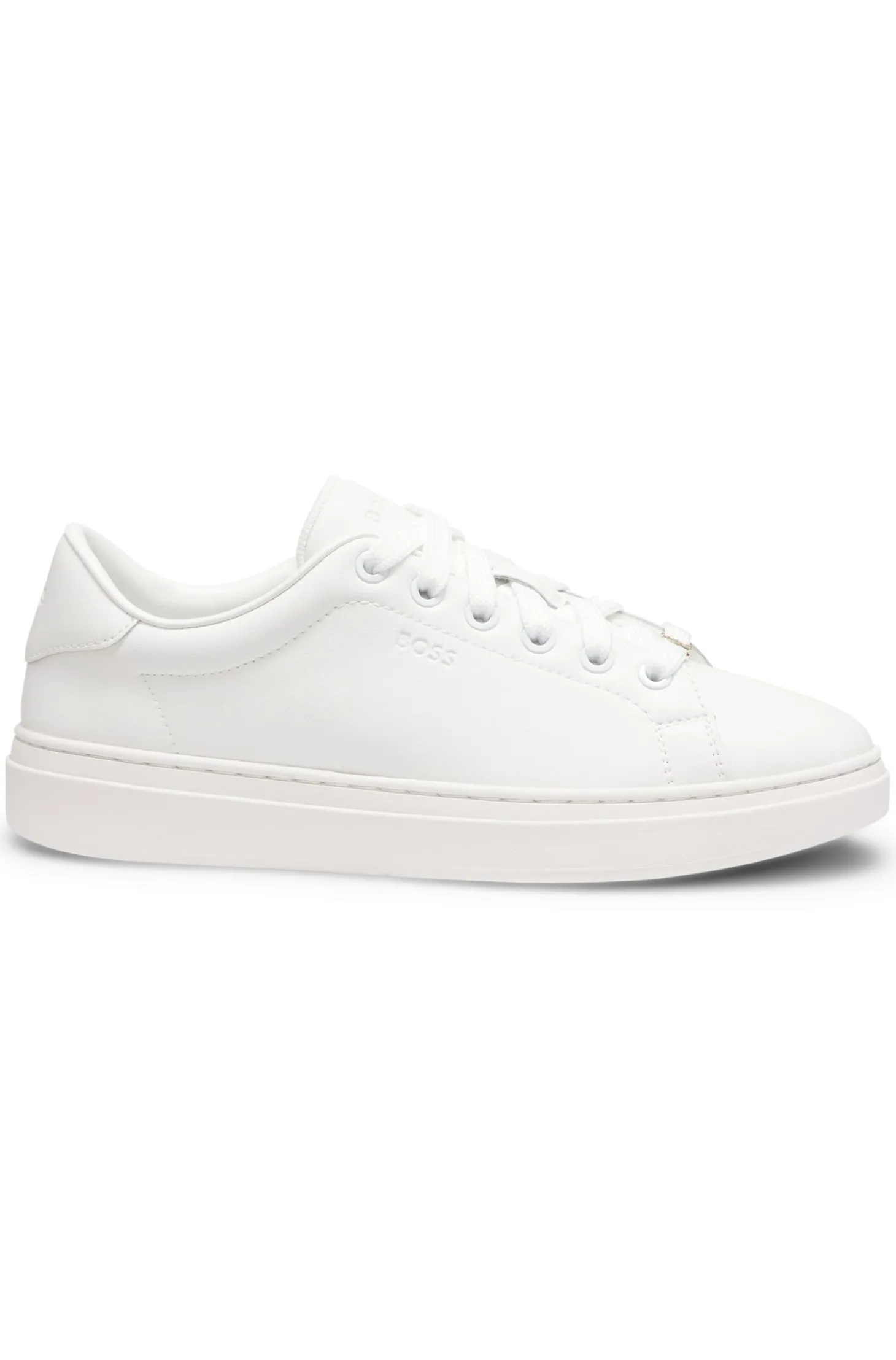 Ledersneakers mit Logo-Prägung