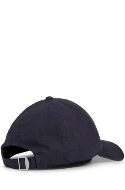 Leinen-Cap mit Logo-Stickerei