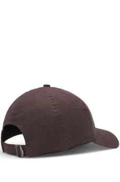 Leinen-Cap mit Logo-Stickerei